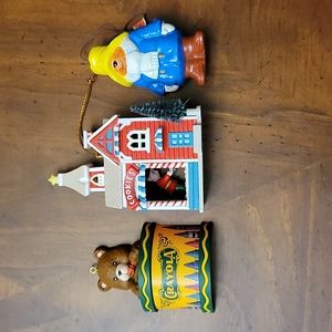 Vintage Bundle Christmas ornaments Crayola, Paddington Bear